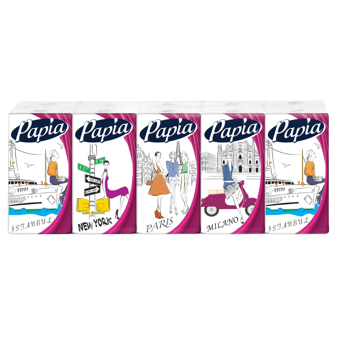Servetele nazale PAPIA, set 5 pachete