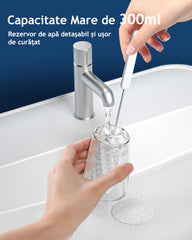 Irigator bucal portabil, JTF Sonic, F300 (9 capete, cablu de încărcare) cu lampa UV, Negru