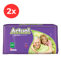2x ACTUAL Scutece Adult XL - 30 buc