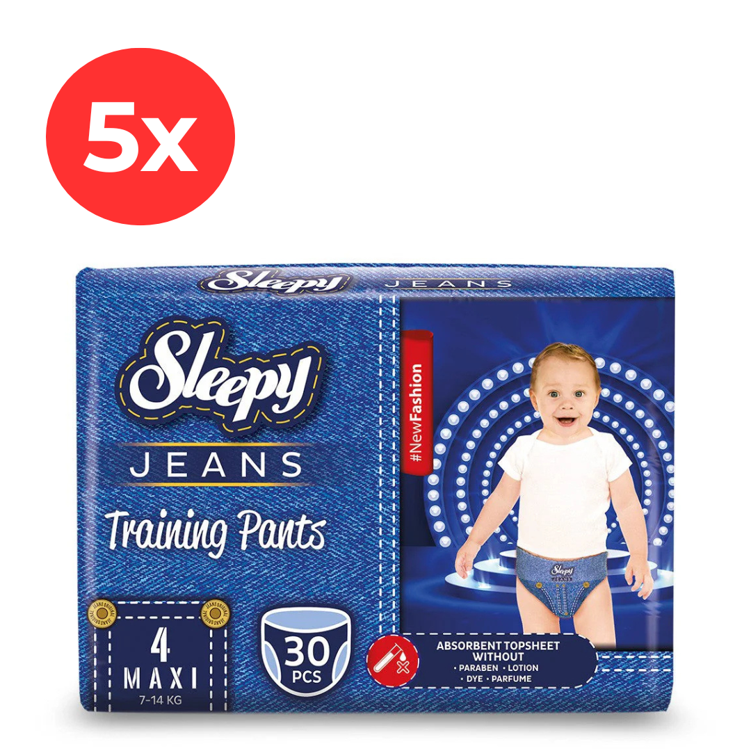 5x SLEEPY JEANS Scutece Chilotel  4 Maxi (7-14) 30