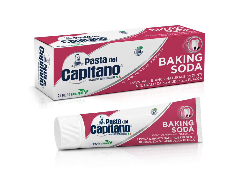Pasta de dinti cu bicarbonat de sodiu 75 ml- Pasta Del Capitano