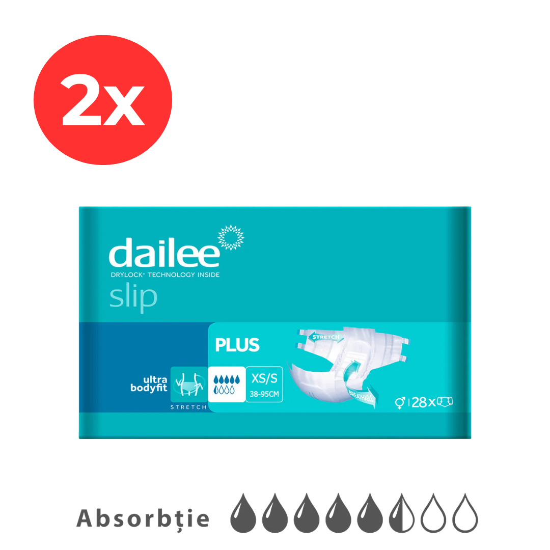 2x DAILEE Slip Plus Scutece Adulti  5.5 Pic XS/S 28