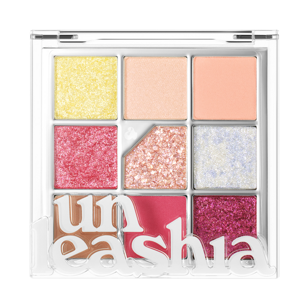 Unleashia Paleta farduri pentru ochi cu glitter N7 All of Peach Ade, 6.2g