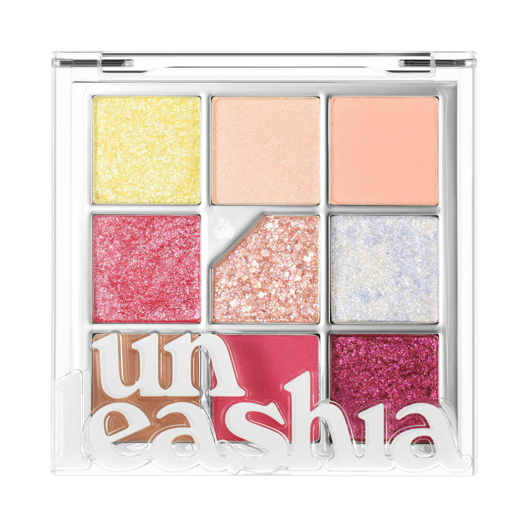 Unleashia Paleta farduri pentru ochi cu glitter N7 All of Peach Ade, 6.2g