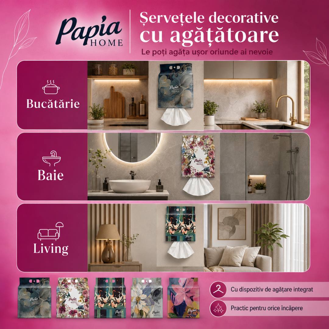 PAPIA HOME Prosop cu dispozitiv de agatare 250 buc mix