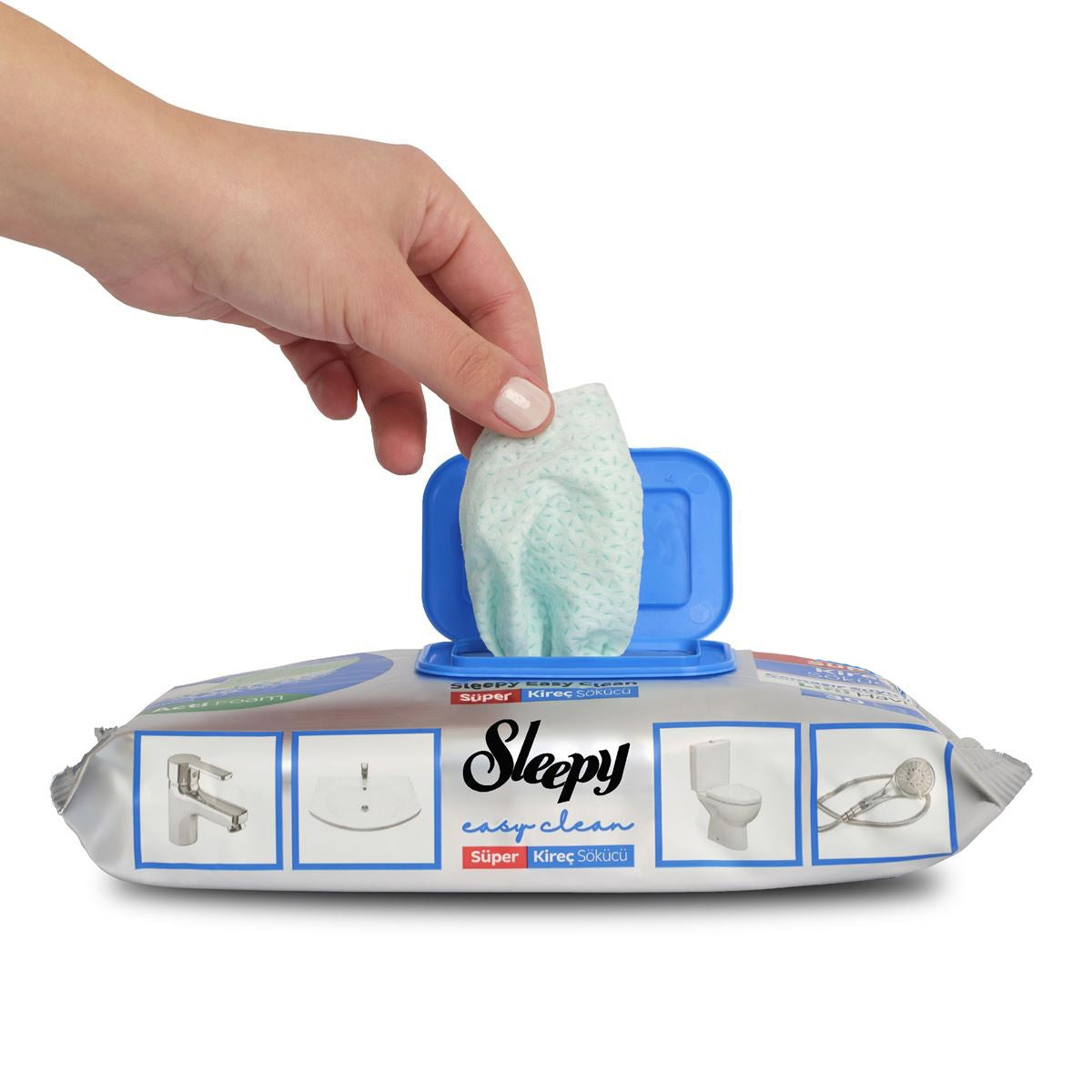 Șervețele umede Sleepy Easy Clean Baie Anti-Calcar cu spumă activă – 30 bucăți