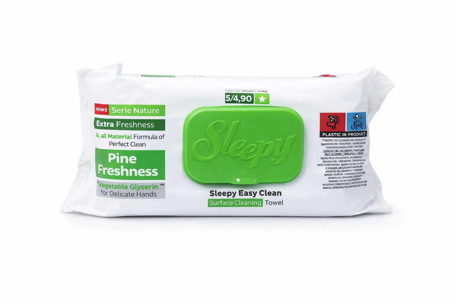 Șervețele umede Sleepy Easy Clean Pine Freshness, 100 buc