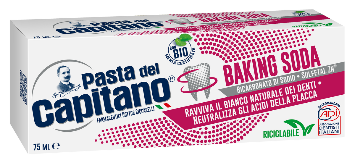 Pasta de dinti cu bicarbonat de sodiu 75 ml- Pasta Del Capitano