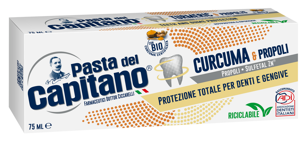 Pasta de dinti cu curcuma si propolis 75 ml- Pasta Del Capitano