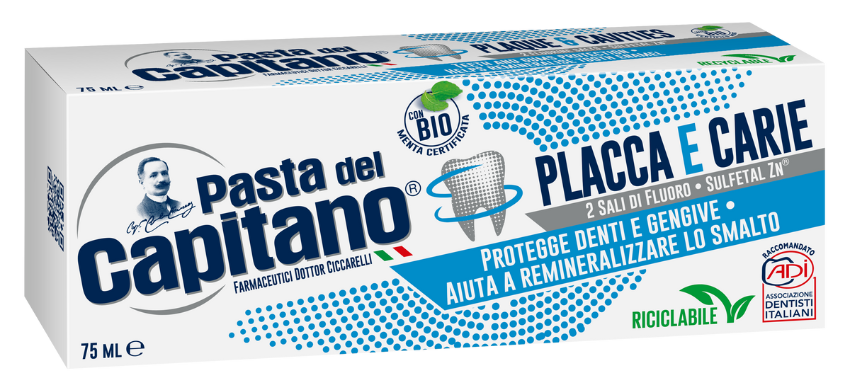 Pasta de dinti impotriva placii si cariilor 75 ml- Pasta Del Capitano