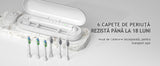 Periuta de dinti electrica, JTF Sonic, P200 (6 capete de periuta,  trusa de calatorit, suport de incarcare), Alb