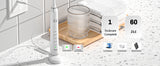 Periuta de dinti electrica, JTF Sonic, P200 (6 capete de periuta,  trusa de calatorit, suport de incarcare), Alb