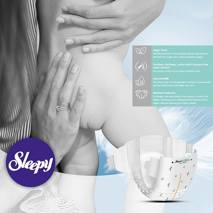 Scutece pentru bebeluși Sleepy BIO NATURAL PREMIUM- mărime 7XXLARGE, 20-30kg, 30 bucăți