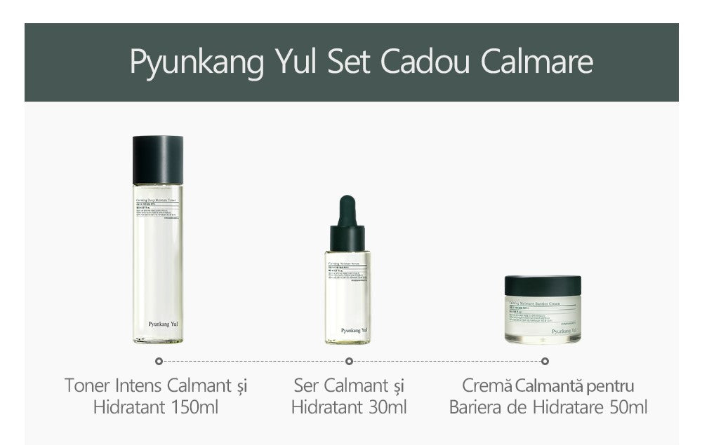 Pyunkang Yul Calming Line Gift Set, Set Toner+Ser+Crema 150ml+50ml+30ml