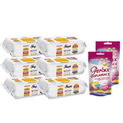 PACHET PROMO: 6× Șervețele Sleepy Herbal Soap Additive 100 buc + 2× Soluție Perlux pentru îndepărtarea petelor