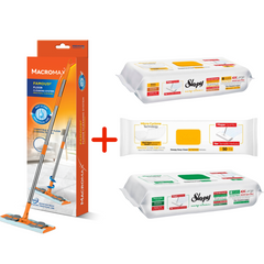 PACHET PROMO PREMIUM - Lavete umede pentru curatare pardoseli SLEEPY EASY CLEAN+NEW Mop curățare Uscata&Umeda MACROMAX