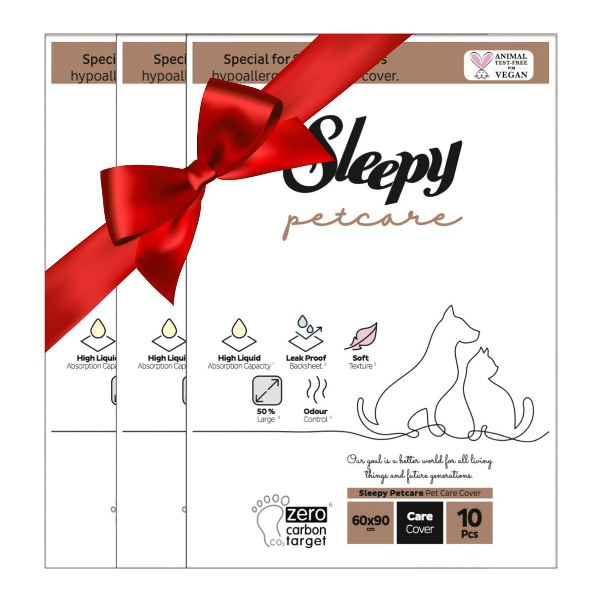 PACHET PROMO- 3x Covoraș Absorbant Sleepy PetCare, 60x90 cm, 10 bucăți