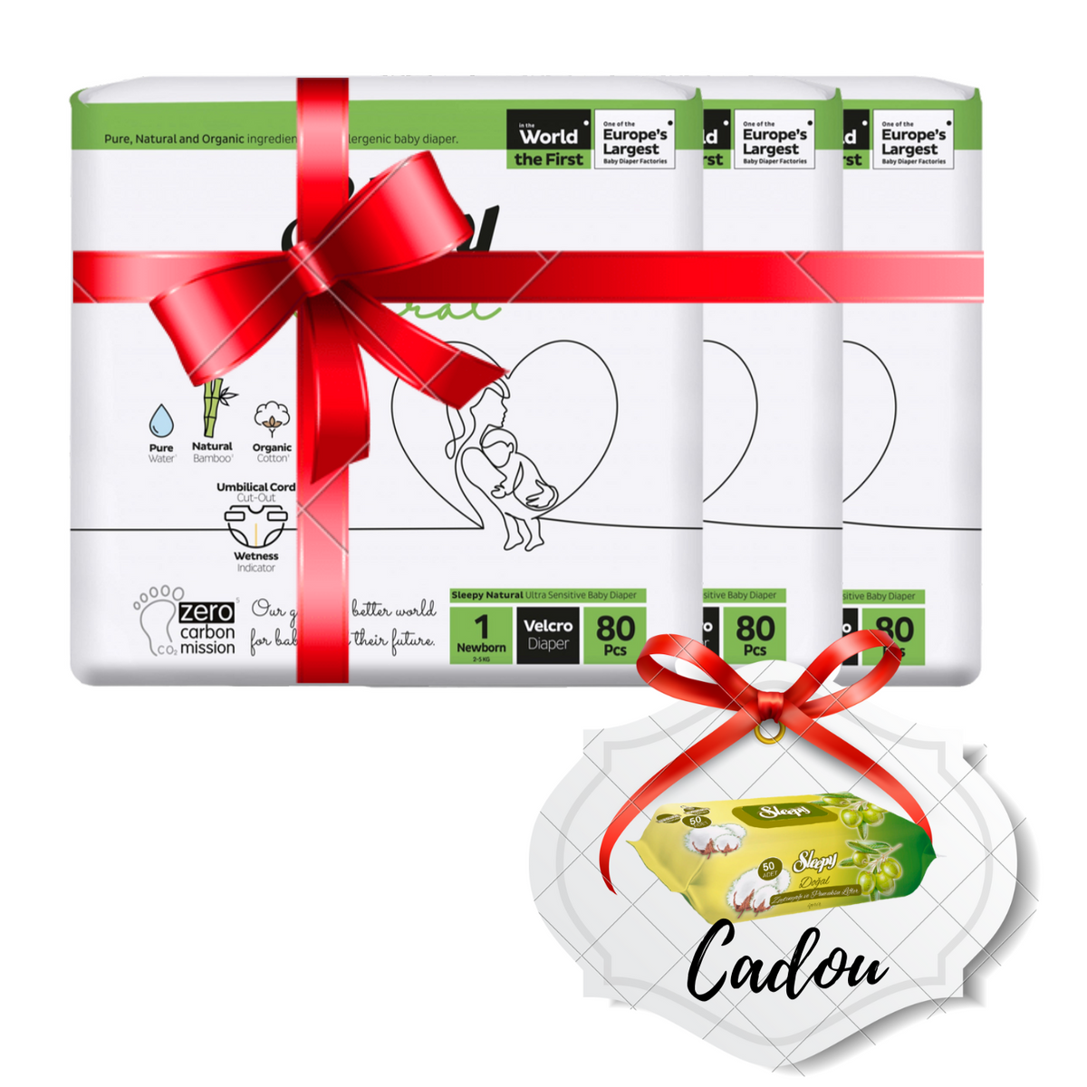 PACHET PROMO- 3x”Sleepy Natural Ultra Sensitive Double Marime 1 Newborn”