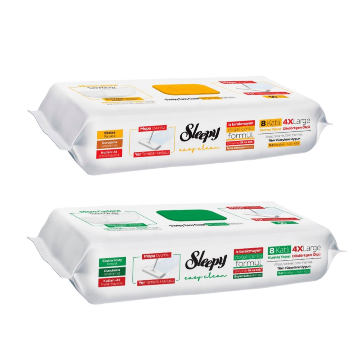 PACHET PROMO - 2 x Lavete umede pentru curatare pardoseli SLEEPY EASY CLEAN, 50 buc