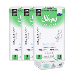 PACHET PROMO- 3x”Sleepy Natural H2O Ultra Sensitive Double Marime 5 Junior”