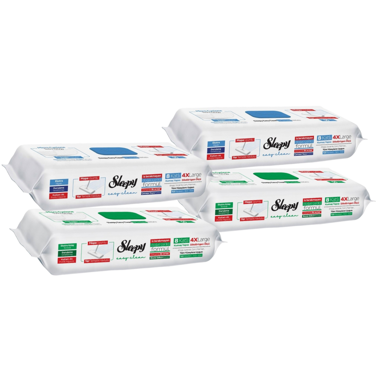 PACHET PROMO - 4 x Lavete umede Sleepy Easy Clean, 50 Buc