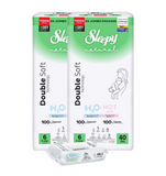 PACHET PROMO- 2x”Scutece-Chiloțel pentru bebeluși Sleepy Natural H2O Double-6 Xlarge”