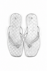 Sandale Dama Minimal – Barete Fine & Talpă Matlasată- silver- marimea 38