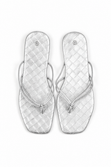 Sandale Dama Minimal – Barete Fine & Talpă Matlasată- silver- marimea 36