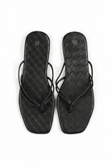 Sandale Dama Minimal – Barete Fine & Talpă Matlasată- negru- marimea 36