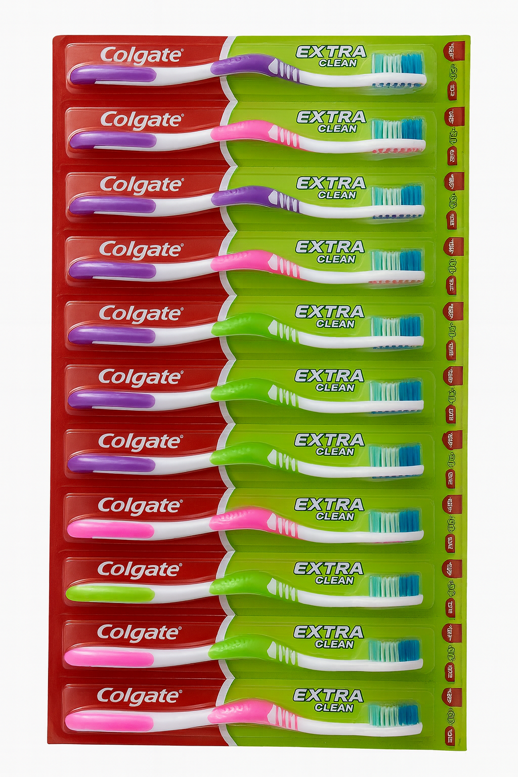 Pachet 13 Periuțe de Dinți Colgate Extra Clean  – Mix Culori