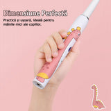 Periuta de dinti electrica pentru copii, JTF Sonic, J20C (4 capete de periuta, cablu de incarcare), Roz