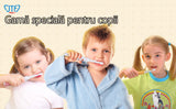 Periuta de dinti electrica pentru copii, JTF Sonic, J20C (4 capete de periuta, cablu de incarcare), Galben