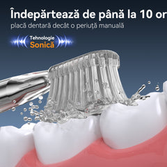Periuta de dinti electrica, JTF Sonic, J30 (6 capete de periere) Roz