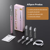 Periuta de dinti electrica, JTF Sonic, J30 (6 capete de periere) Roz