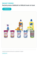 Detergent pardoseli SIDOLUX și Detergent PERLUX – 6 Produse pentru Casă, Auto și Rufe, Pachet Promo