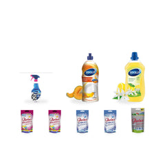 Detergent pardoseli SIDOLUX și Detergent PERLUX – 6 Produse pentru Casă, Auto și Rufe, Pachet Promo