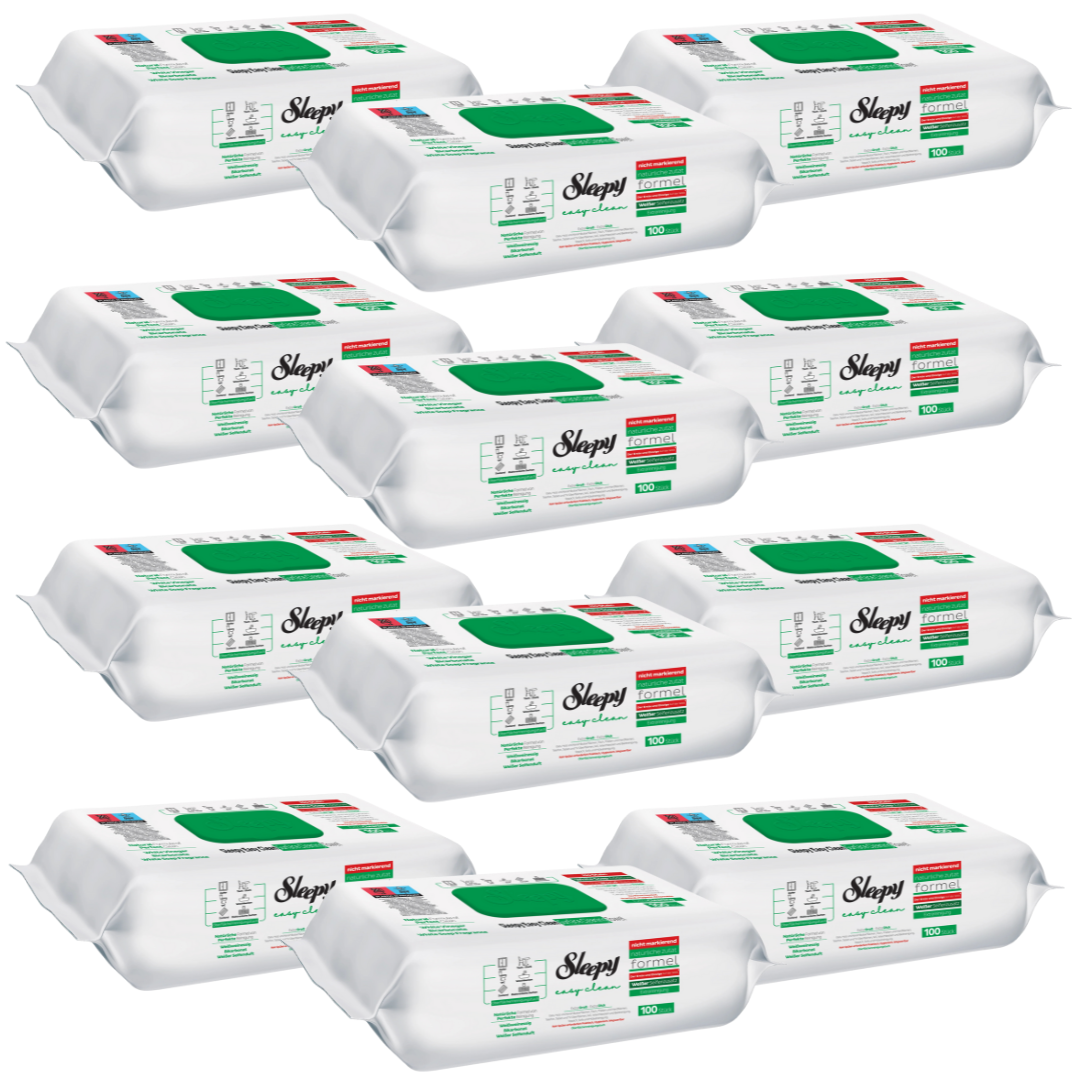 PACHET PROMO - 12 x Servetele Umede Sleepy Easy Clean Multisuprafete WHITE SOAP, 100 Buc