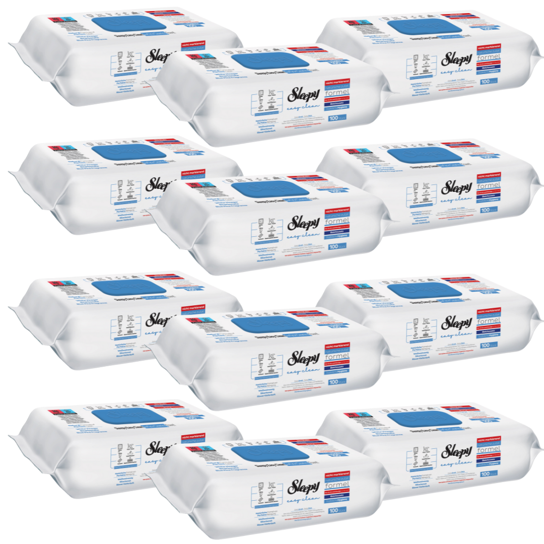 PACHET PROMO - 12 x Servetele Umede Sleepy Easy Clean Multisuprafete BLEACH, 100 Buc