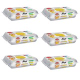 PACHET PROMO - 6 x Șervețele umede de curățare Sleepy Easy Clean pentru bucătărie cu ulei natural de lămâie, 50 Buc