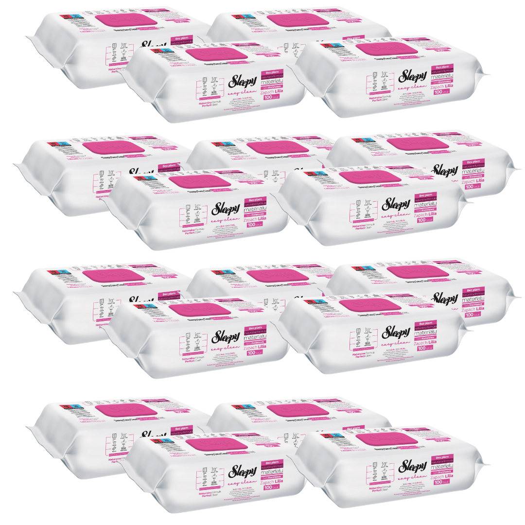 PACHET PROMO - 18 x Servetele Umede Sleepy Easy Clean Multisuprafete Lilium Bouquet, 100 Buc