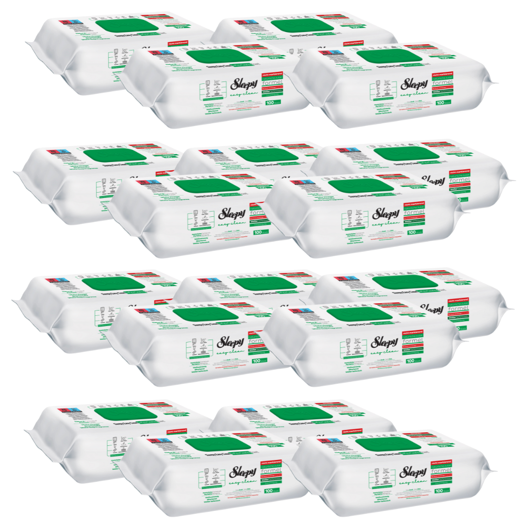 PACHET PROMO - 18 x Servetele Umede Sleepy Easy Clean MultisuprafeteWhite Soap Additive, 100 Buc