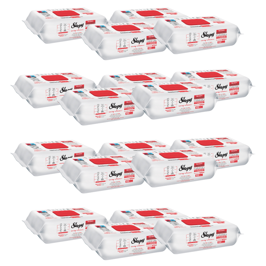 PACHET PROMO - 18 x Servetele Umede Sleepy Easy Clean Multisuprafete Cherry Blossom, 100 Buc