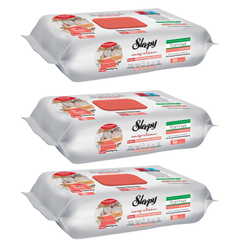 PACHET PROMO - 3 x Șervețele umede de curățare Sleepy Easy Clean pentru bucătărie cu ulei natural de grapefruit, 50 Buc