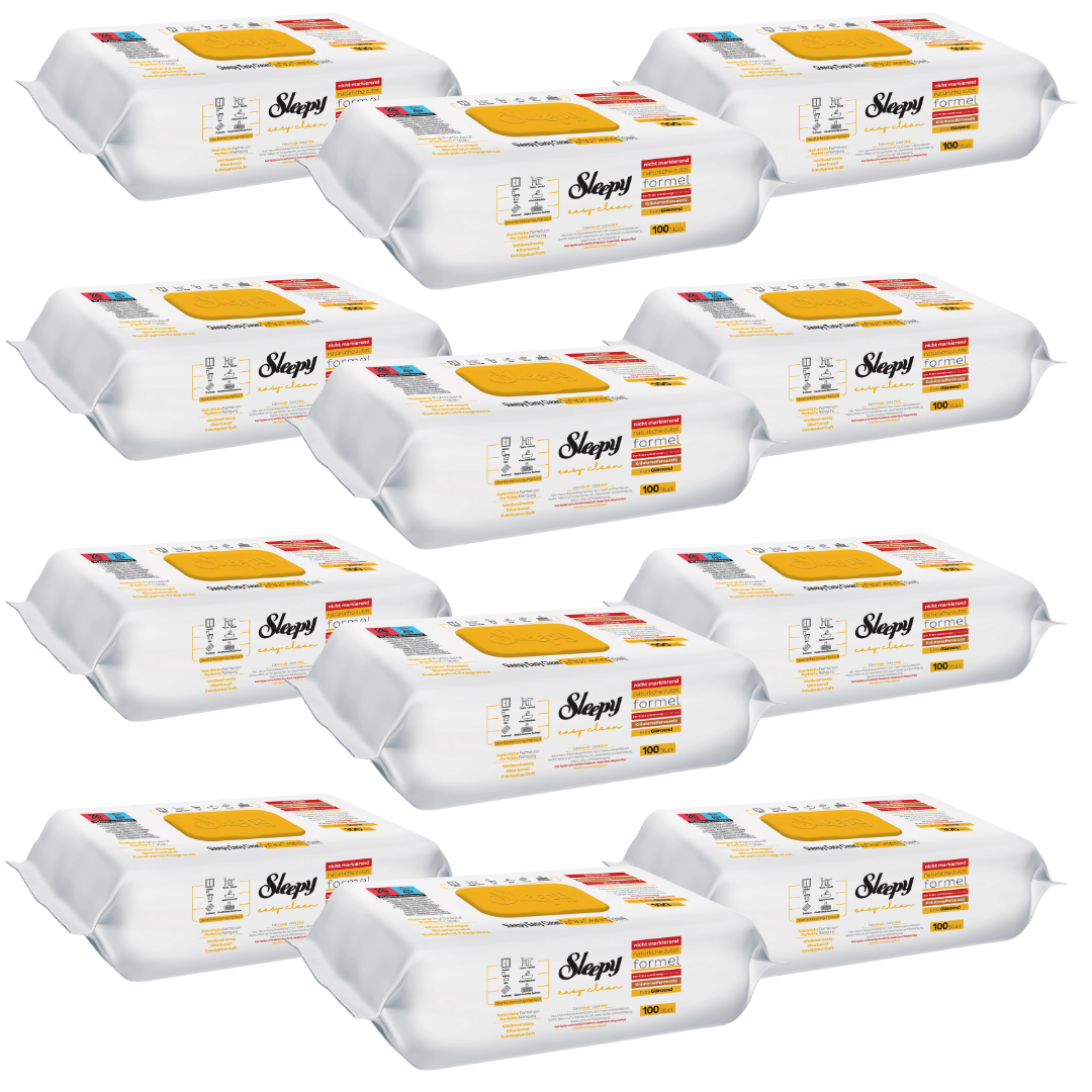PACHET PROMO - 12 x Servetele Umede Sleepy Easy Clean Multisuprafete Herbal Soap Additive, 100 Buc