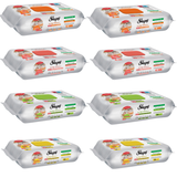 PACHET PROMO - 8 x Șervețele umede de curățare Sleepy Easy Clean pentru bucătărie cu ulei natural mix, 50 Buc
