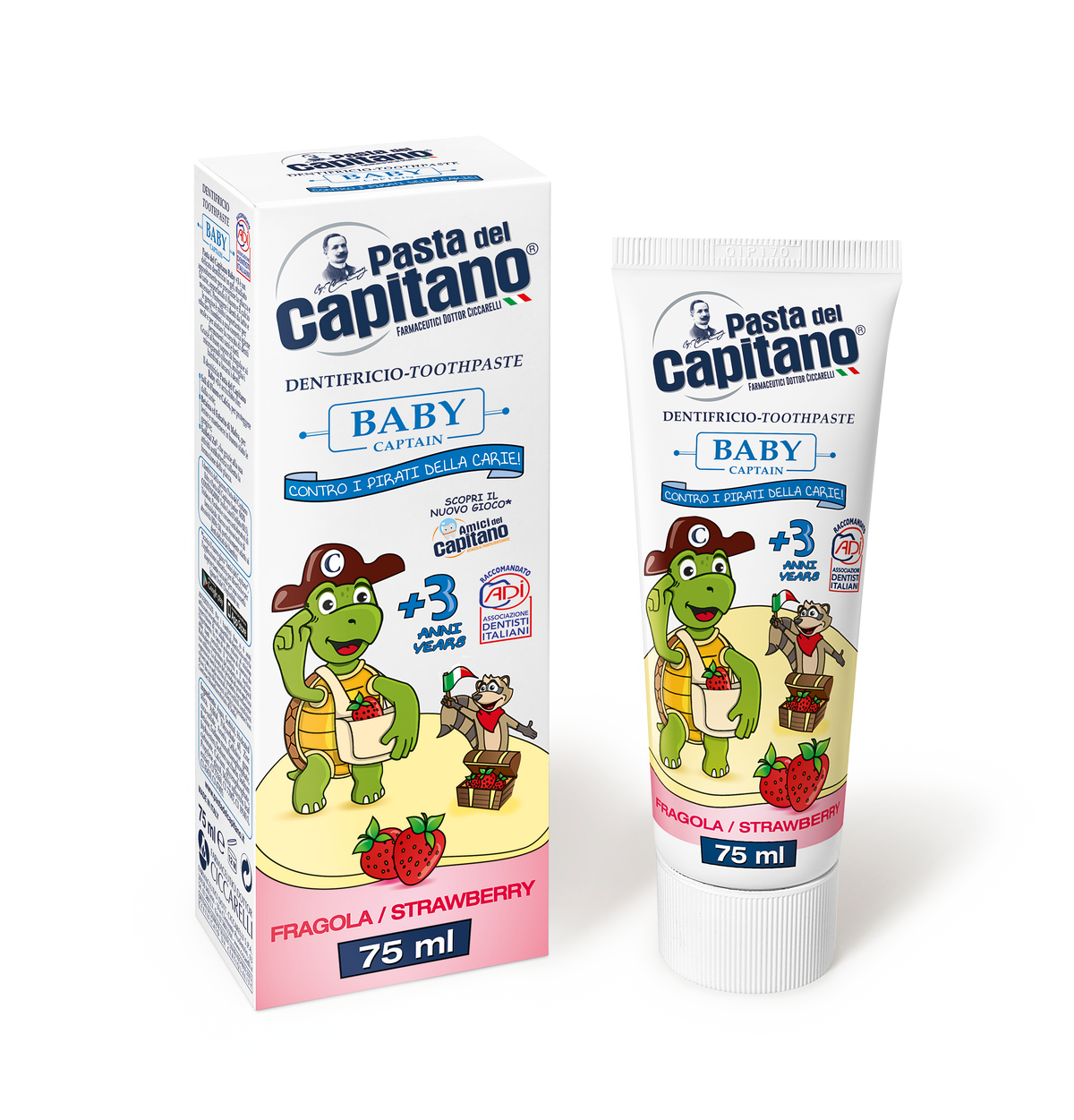 Pasta de dinti Baby cu capsuni 75 ml- Del Capitano