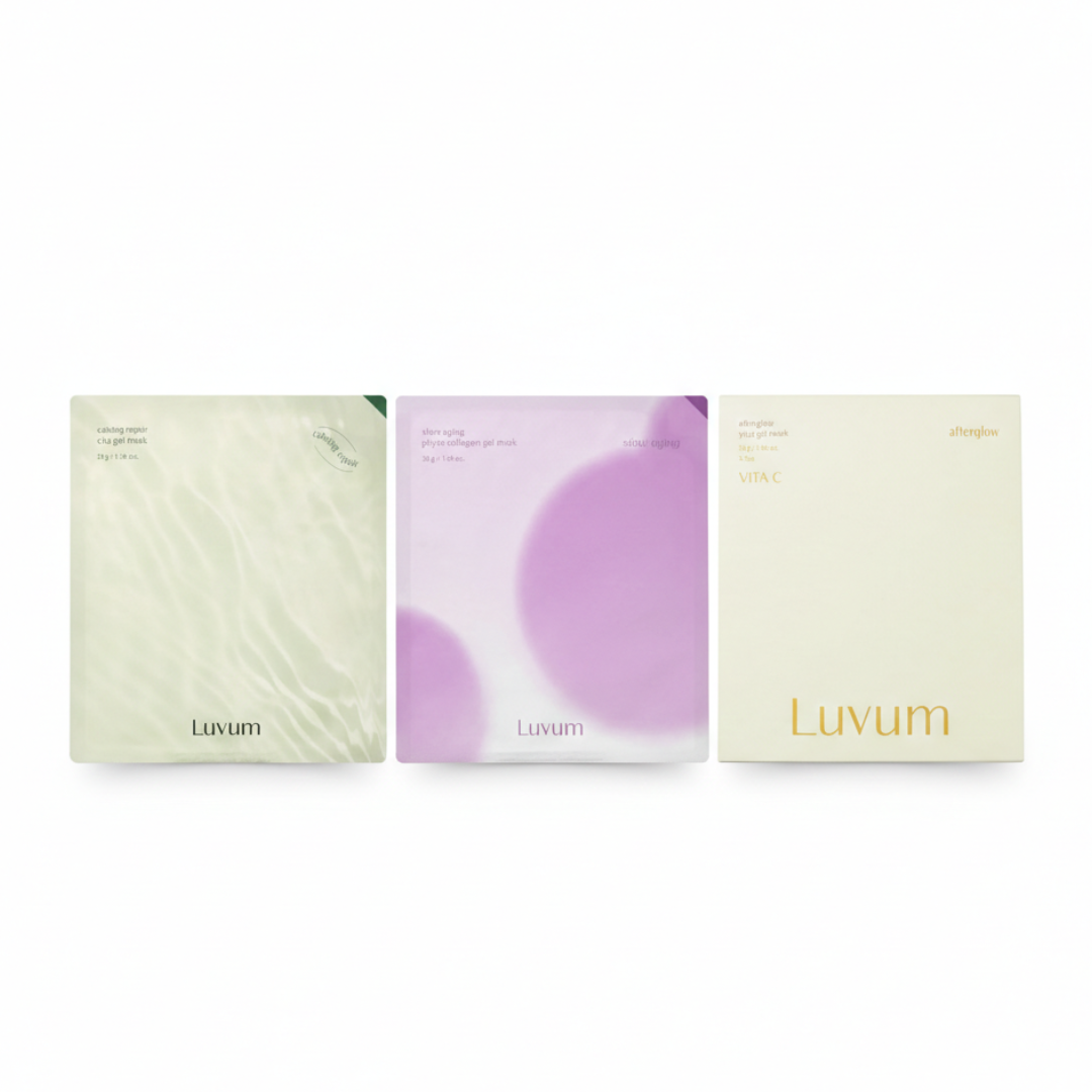 Luvum Set Masti Gel pentru Fata - Slow Aging, Afterglow & Calming (3 bucati)