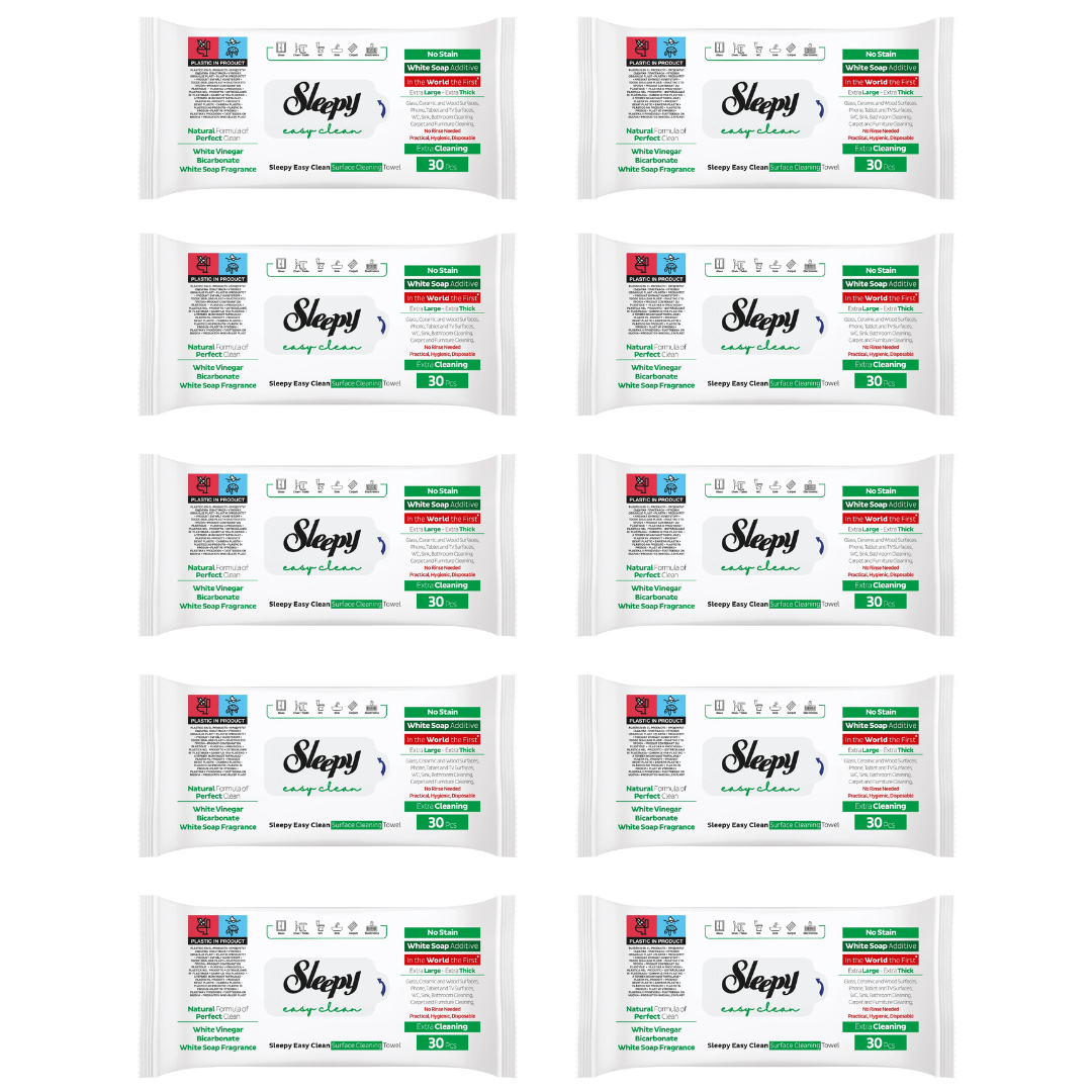 PACHET PROMO- 10x Servetele umede multisuprafete Sleepy Easy Clean White Soap 30 bucati