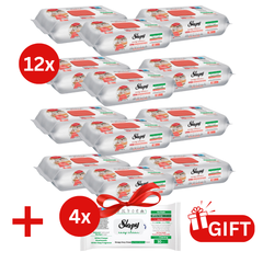 PACHET PROMO: 12× Șervețele Sleepy Easy Clean grapefruit 50 buc + 4× Șervețele White Soap 30 buc