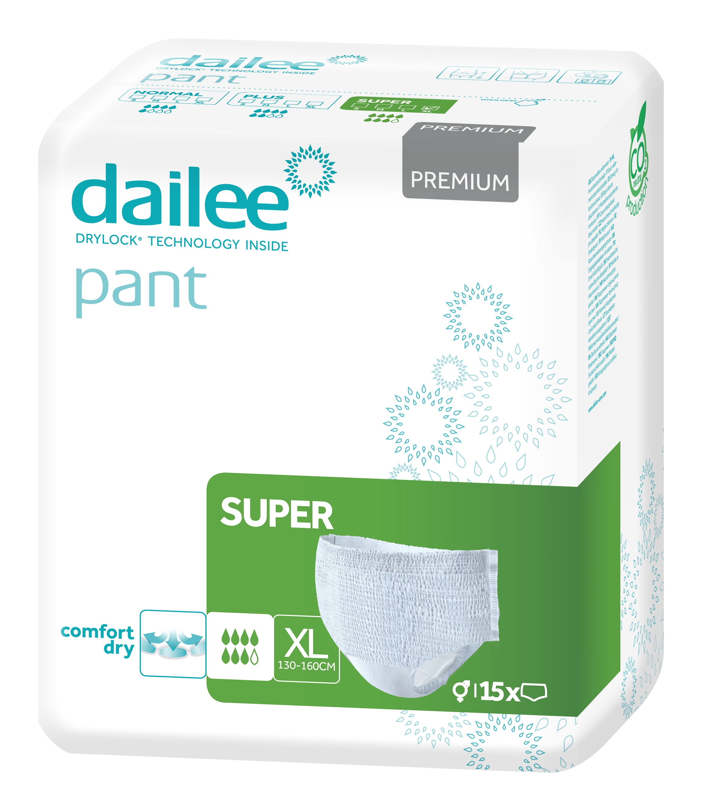 Scutece tip chilot pentru Adulți Dailee Premium SUPER 7 Picături, XL, 15 bucăți